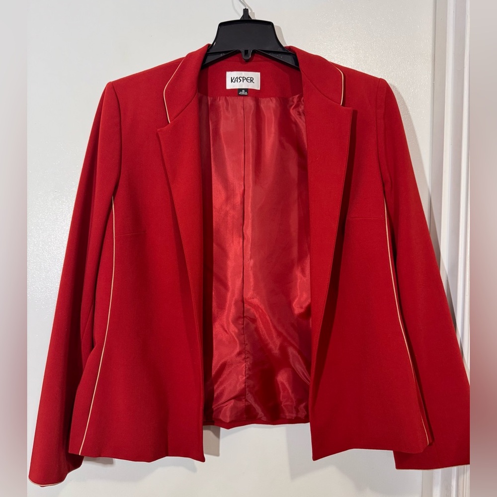 Kasper Women's Red Blazer/Skirt Set - Picture 10 of 14